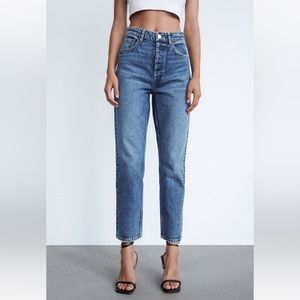 Zara High Rise Straight Legged Jeans
